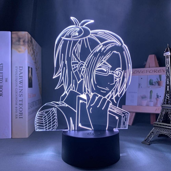3D nattlampa Anime 3D Light Attack On Titan Hange Zoe Lamp
