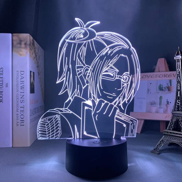 3D Nattlys Anime 3D Lys Attack On Titan Hange Zoe Lampe
