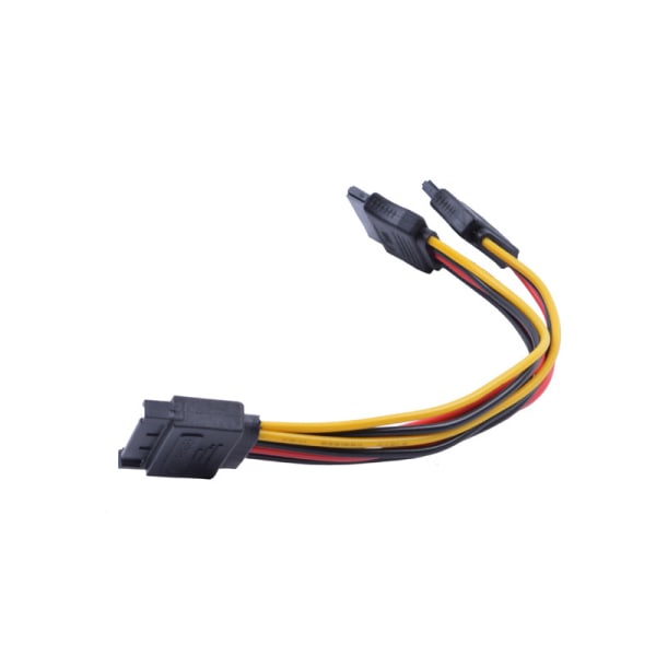SATA-urosliitin - 2x SATA-naarasliitin -virtajohto 15P uros - 2x 15P naaras 1 minuutti 2 virtalähdesovitinjohto 1 minuutti 2, 10 kpl