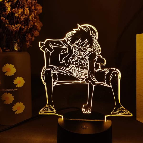 Nattlysleke 3D-lampe Optisk illusjon 3D-illusjon Natt L