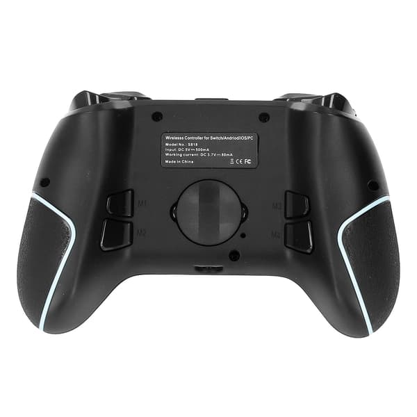 Trådløs controller med seks akser, følsom rocker, programmerbar knap, gamepad til spillekonsol, grøn/sort