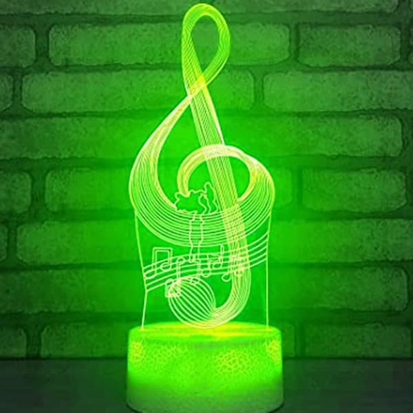 3D Musik Node Natlampe Bord Skrivebord Optisk Illusion Lamper