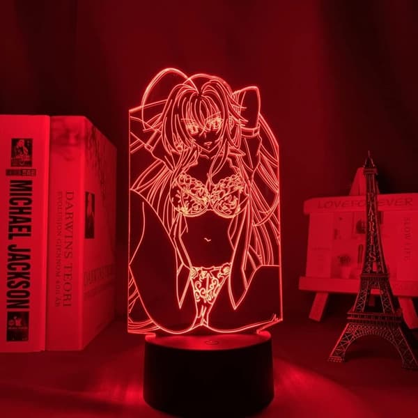 3D Nattlys Anime LED Lampe High School DxD for Soverom De