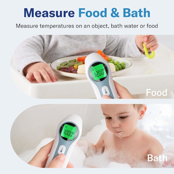 Pann- och örontermometer för vuxna, barn och spädbarn | Digital infraröd termometer för feber | Beröringsfri, omedelbar avläsning