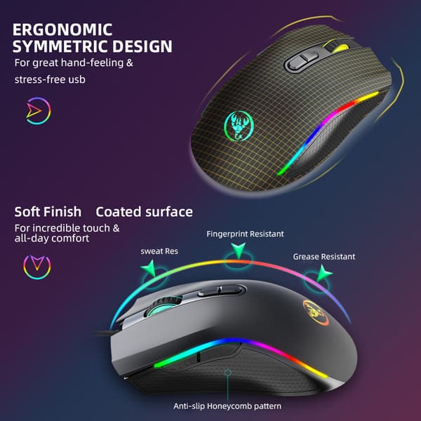 High-end optisk professionel gamingmus, RGB marquee gami