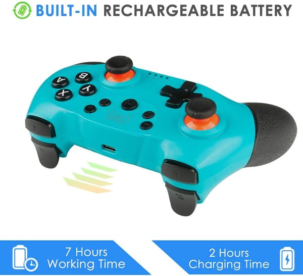 Joystick, Kompatibel med Switch, Trådløs Joystick, Dobbel Sh Green