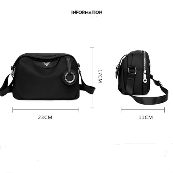 AVEKI Dam Anti-Stöld Skräddarsydd Konvertibel Crossbody Clutch, Svart, One Size