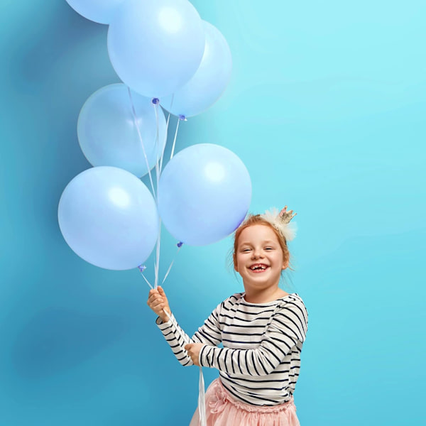 129 stk. Pastelblå Balloner Forskellige Størrelser 18 12 10 5 Tommer til Garlandbue, Lyseblå Balloner til Fødselsdag Baby Shower Køn Afsløring Bryllup Fest Pastel Blue