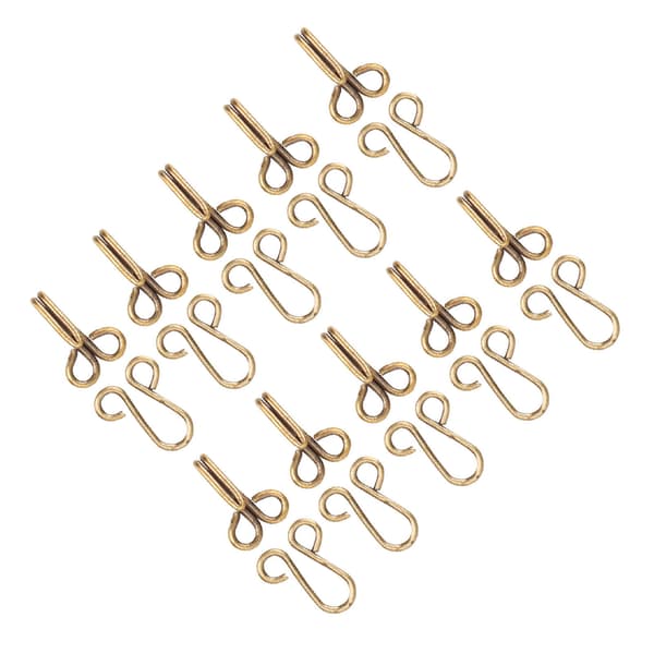 10 stk. Pelsfrakkekrokfester Sy til Overcoat Underklær (Bronse)