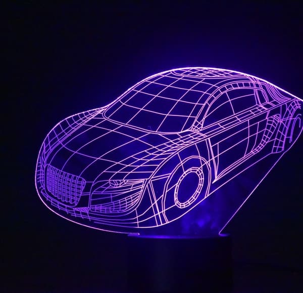 3D Nattlampe Illusjon Skrivebordslampe Bord USB Lampe Smart Hjem