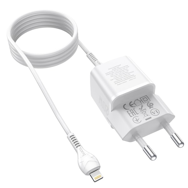 hoco. N20 europeisk standard för iPhone PD20W+QC3.0 laddare c