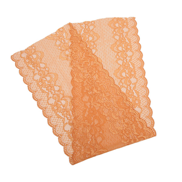 23 cm bredde 10 meter blonderemning strækbar klippbar DIY håndværk mesh nylon blonder stof bredt strækbart blonder til syning pude cremet tomat brun