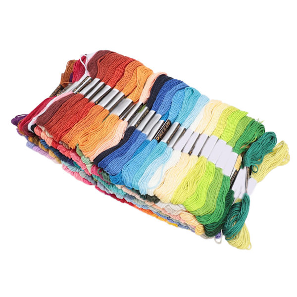 Broderigarn 150 farger 6 tråder Polyester broderigarn håndverkstråd for DIY syverktøy