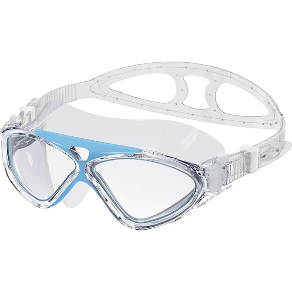 OutdoorMaster Simmask - Bred Synfält Simmask & Glasögon Anti-imma Vattentät L.Blå Light Blue