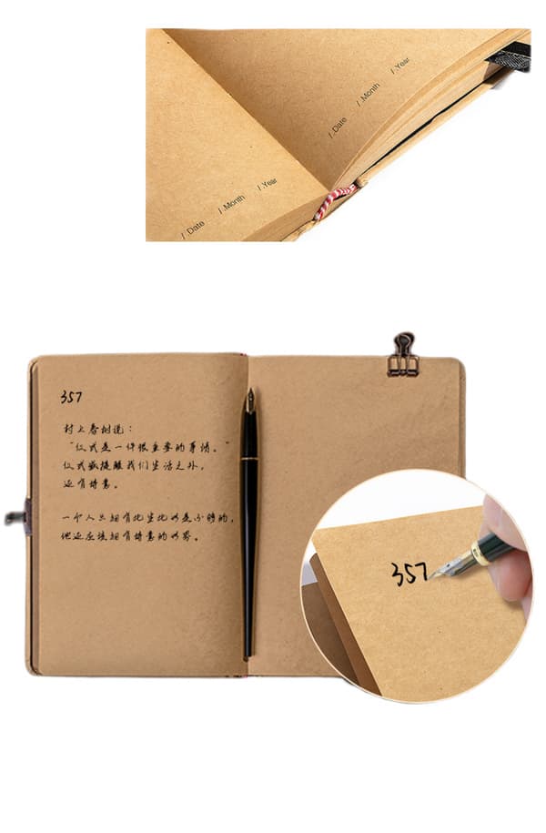 Retro 365 Dages Dagbog Notesblok Bog Journals Agenda Planner T