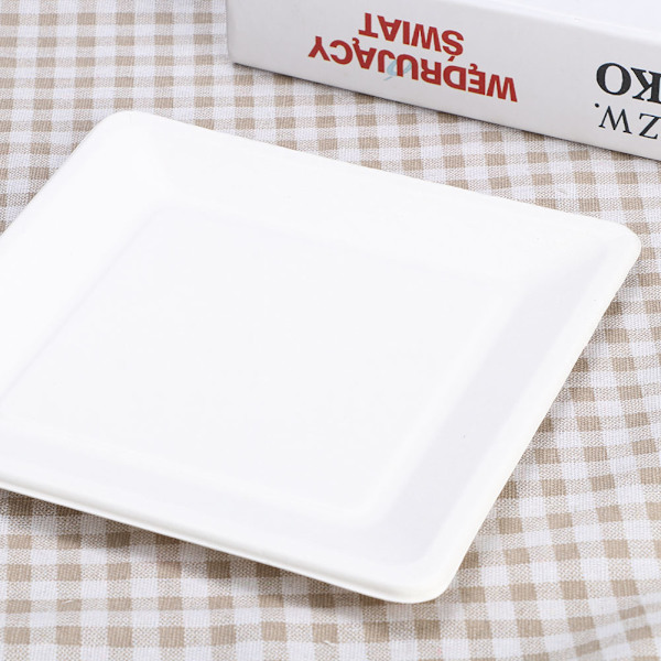 20 st fyrkantiga engångspapperstallrikar kakmaträtter barnritning DIY hantverksleksakerM 20cm