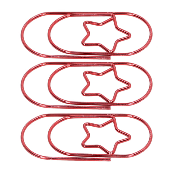 40 kpl Fancy Paperclips Tähtityyli Ruostumaton Päällyste Monikäyttöiset Söpöt Paperclipit Kotiin Kouluun Toimistoon Punainen