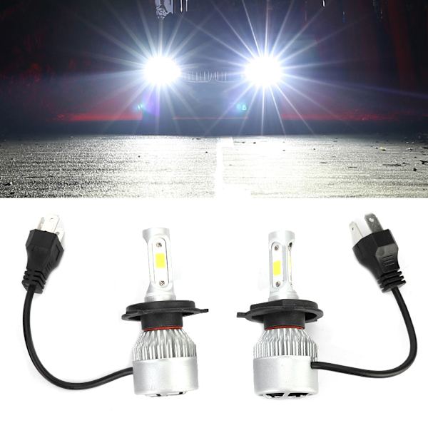 2 kpl H4 9003 1500W 225000lm Auton Universaali LED-Muunnosajovalokitti 6500K Valkoinen