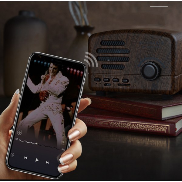 Bluetooth-stereohögtalare, förbättrad bas Retro Wireless Vint
