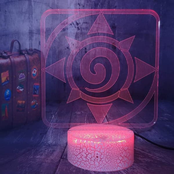 3D Lampe Naruto Leke for Gutter Sengslys for Barn 16 Farger Skifte Dekor Lampe