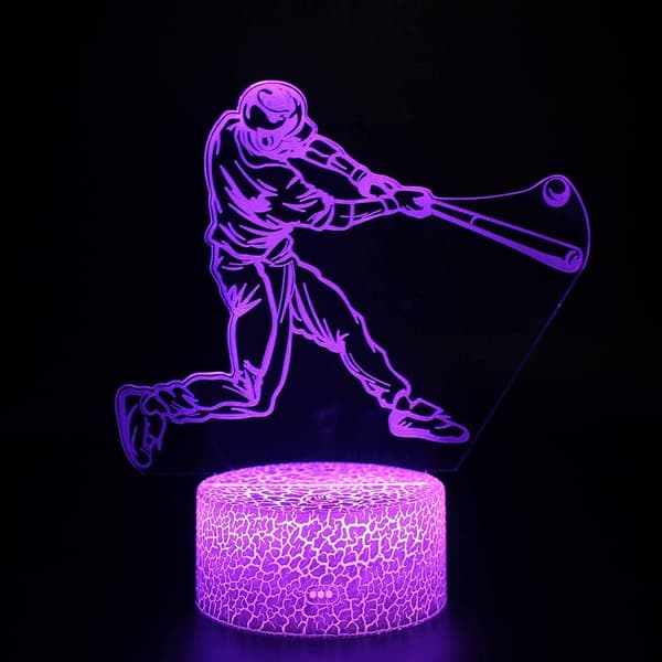3D Natlampe LED Illusion Skrivebordslampe 7 Farveskift