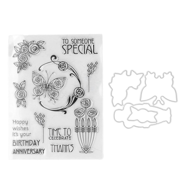 Clear Stamps Reusable Transparent DIY Hand Account Stamp Die Set for Making Photo Albums Diaries Greeting Cards Invitations