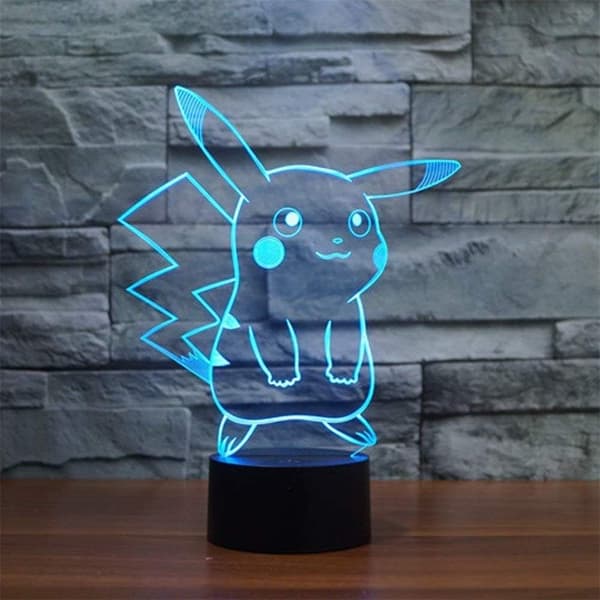 3D Illusion LED Natlampe, 7 Farver Gradvis Skiftende Touch