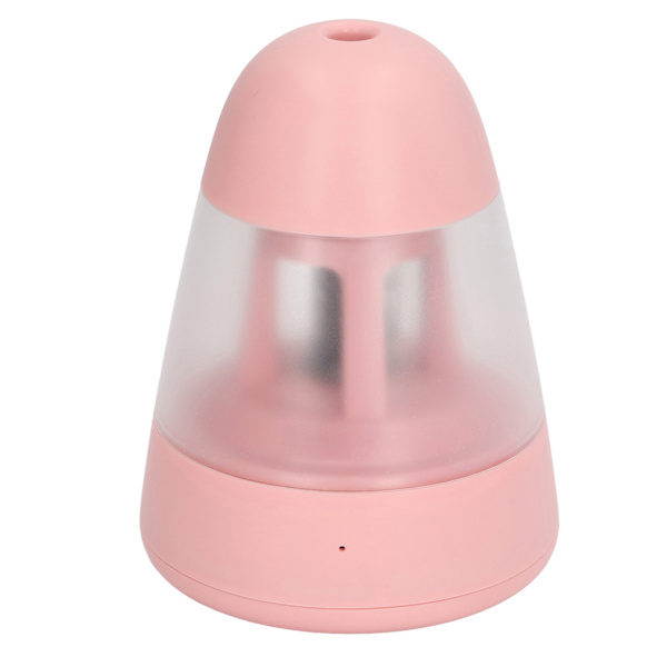 Automatisk blyantspisser, liten, bærbar, stor kapasitet, batteri, 3 nivåer justerbar elektrisk blyantspisser, rosa