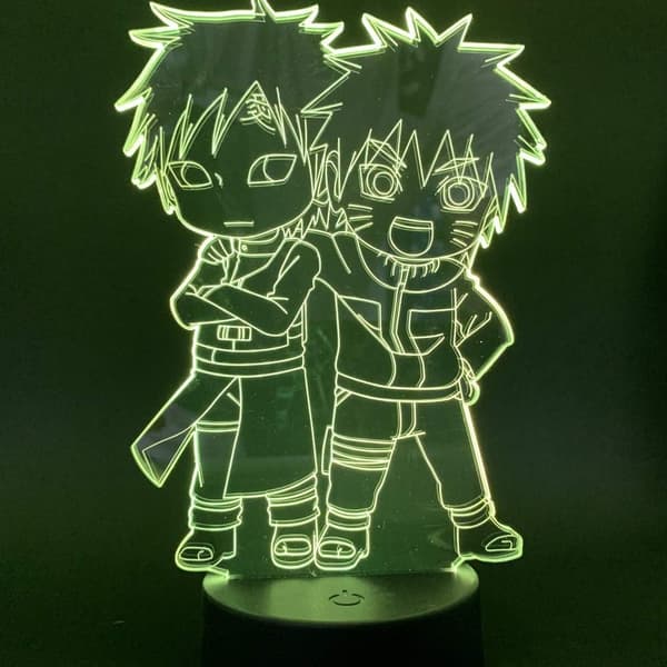 Naruto Kakashi Uchiha Sasuke 3D Illusion Natlampe Sm