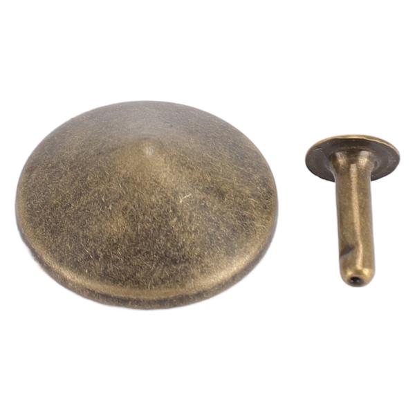 100 set svampnitar nitar 22mm DIY järnkon spikar och nitar svampspets huvudnit nitar för reparation av väskor skor brons