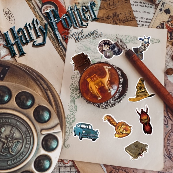 Harry Potter akvarell vinylklistermärken, set med 50 st,