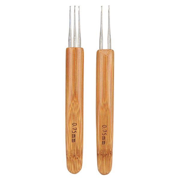 Dreadlocks virka kit 3 krok 2 krok bambu skaft rostfritt stål nål fläta hårverktyg