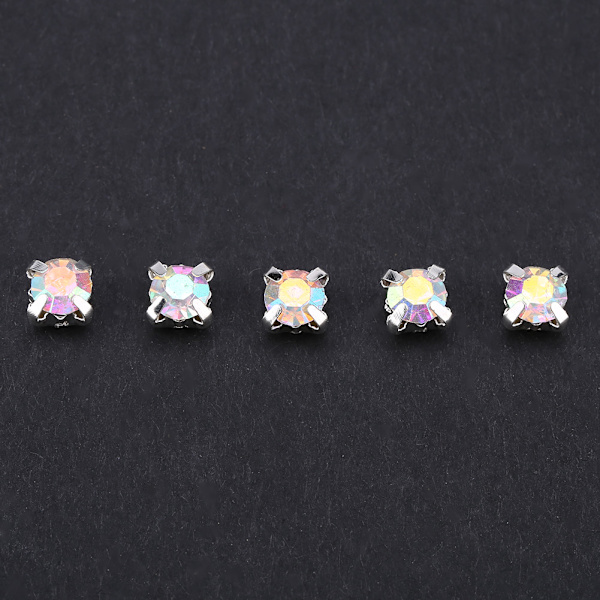 5mm Sliver Claw AB Krystall Rhinestones for Håndverk og Dekorasjon 720 PCS (Farge)