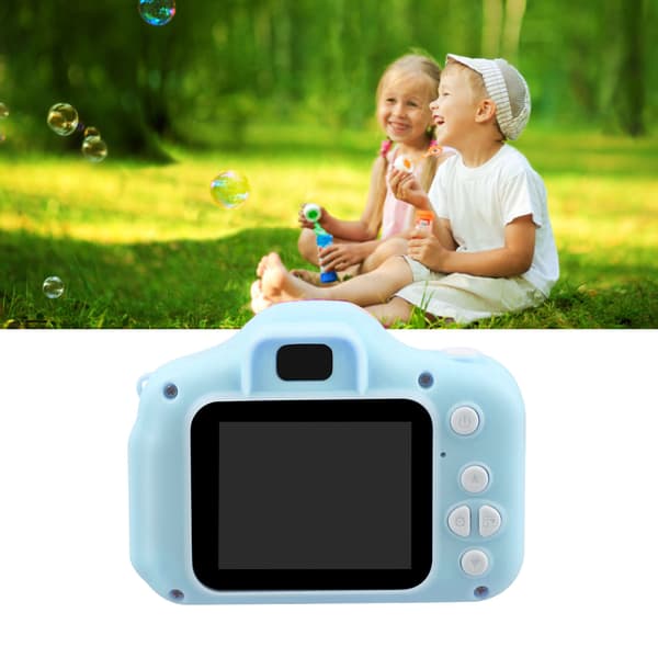 Barnkamera Stöd Timing En Knapp Operation Pedagogisk Småbarn Digital Videokamera för Barn Blue