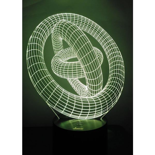 3D nattlampa LED Illusion Lamp Sängbord Bordslampa, AT