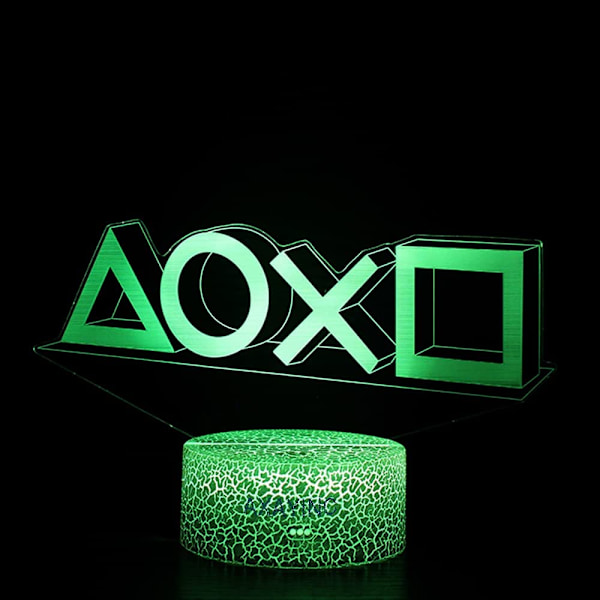 3D Natlampe LED Illusion Skrivebordslampe 7 Farveskift