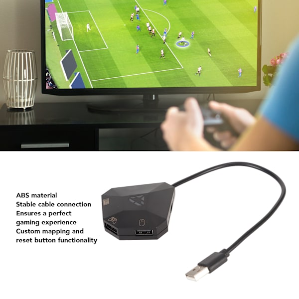 Tastatur- og museadapter for Switch, Plug and Play, tastatur- og musekonverter for PS4, Xbox One, PS3, Box 360