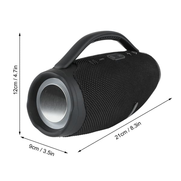 RGB Bluetooth-kaiutin, vedenpitävä, pitkä akunkesto, kannettava langaton Bluetooth-kaiutin ulkokäyttöön, musta