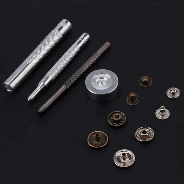 50 set tryckknappar med fästverktyg för läderkläder 831#15mm