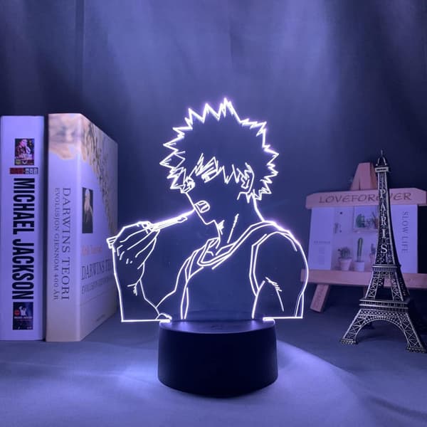 3D LED Illusjonslampe Nattlys Bakugo Katsuki LED Nattlys