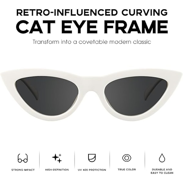Retro Spisse Cat Eye Solbriller Trendy Søt Avantgarde Stil MS51810