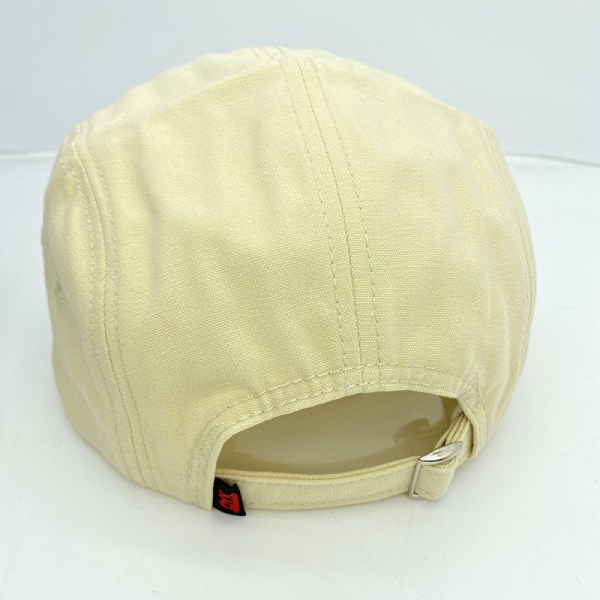 Platt topp keps herr och dam justerbar basebollkeps Beige
