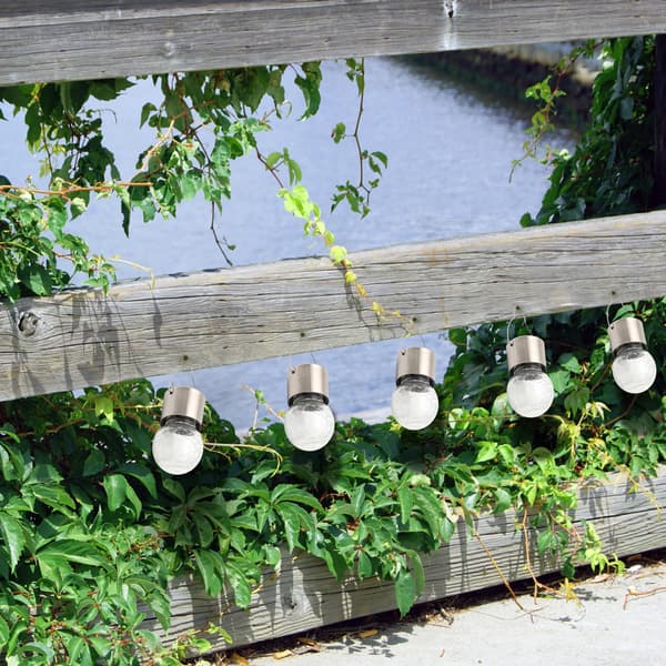HI Solar LED-ljusstativ 5 delar sprucket glas