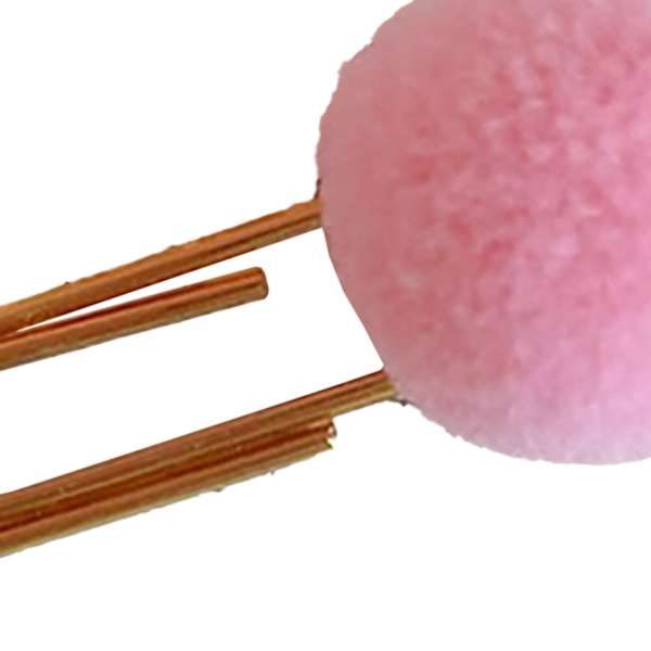 Rosa bollpappersklämma japansk stil rolig metall söt bollpappersklämma för studentkontor