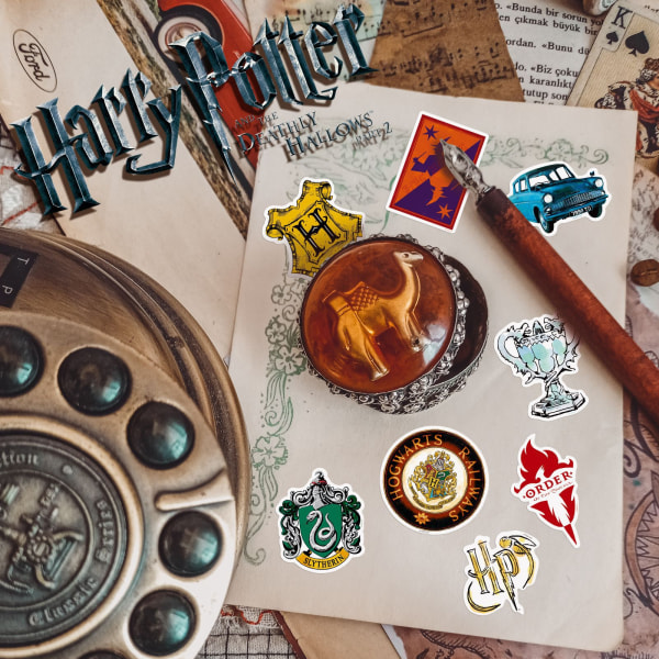 Harry Potter akvarell vinylklistermärken, set med 50 st,