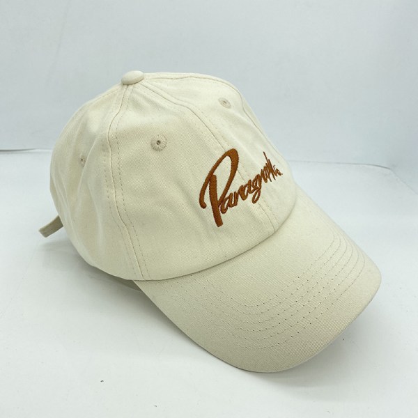 Hatt Broderad Bokstäver Justerbar Baseballkeps För Män En Beige