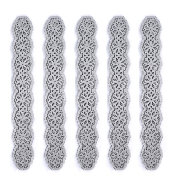 5 kpl metalliembossing-leikkuuterä hiiliteräksinen paperinveistokortti ontto linjamalli