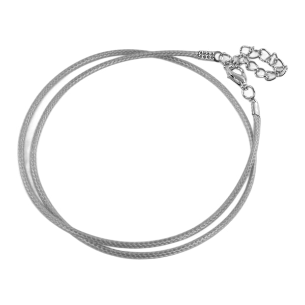 100 st vaxade halsbandssnöre justerbar längd DIY produktionsrep halsband för smyckestillverkning grå