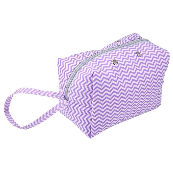 Holdbar og blød opbevaringspose til uld hæklede værktøjer tøjtrøjer (Square Purple S)