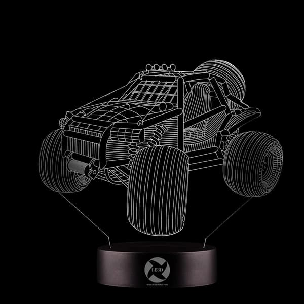 3D Optisk Illusions Natlampe - 7 LED Farveskiftende Lampe
